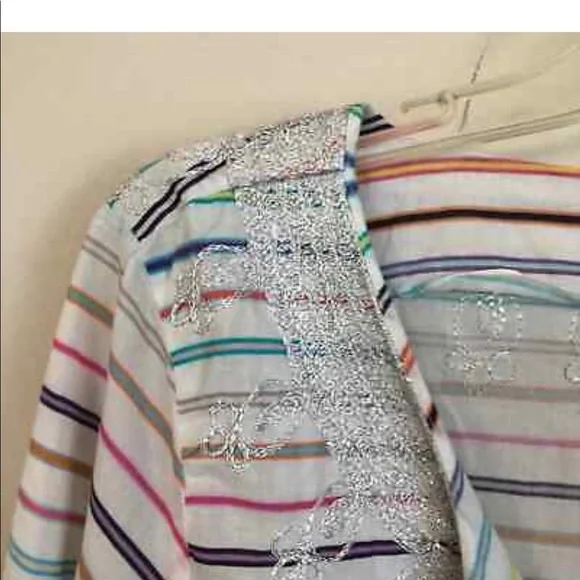 Calypso St. Barth White Rainbow Tunic Small - Picture 4 of 5